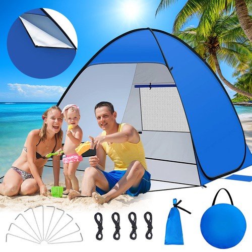 Pop beach tent - up,