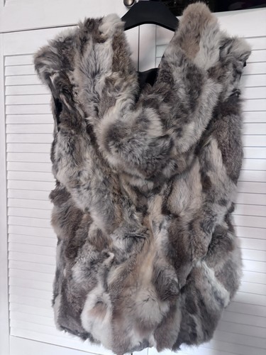 Rabbit fur gilet - fur,