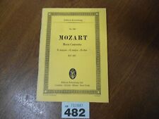 No.789 MOZART Horn Concerto in E Maj. KV.447 - Edition EULENBURG Orchestra Score