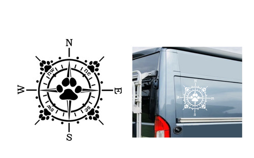 Compass sticker with - sticker,