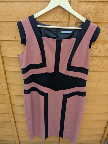 Woman color block dress - block,