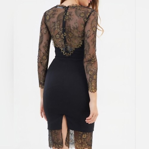 Karen millen black gold lace - black,