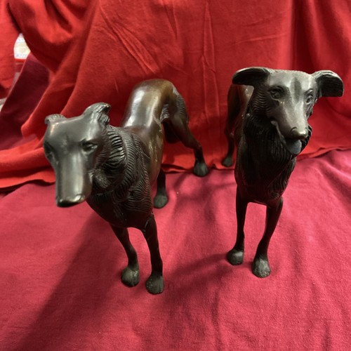 Two bronze dog - bronze, sculptures