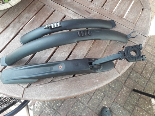 Black bike mudguards - -, two