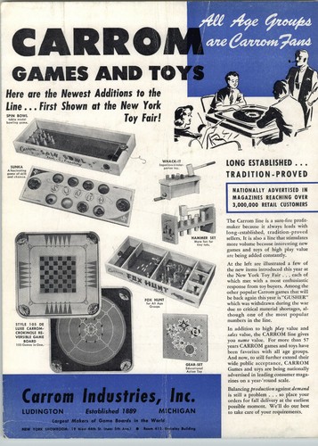 1946 paper carrom games - paper,