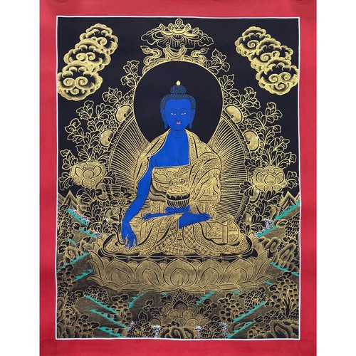 Medicine buddha thangka - buddha,