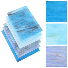 6 Pcs Cathedral Colored Glass