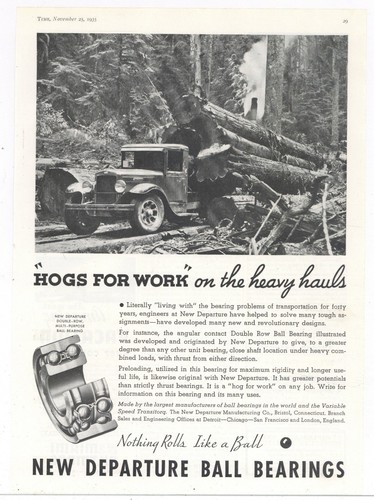 1935 new departure bearing - bearing, ad