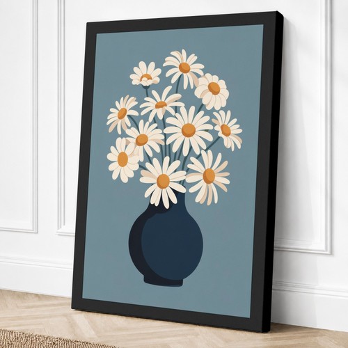 Daisy bouquet botanical canvas - daisy,