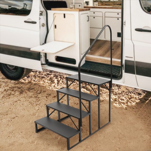 Step steel ladder for - steel, mobile