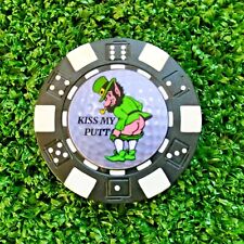 KISS MY PUTT  Poker Chip / Dice Golf Ball Markers Free UK P&P