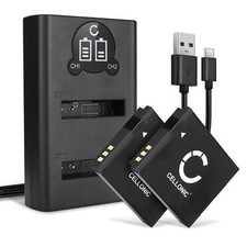 2x NB-6L NB-6LH Battery + Dual