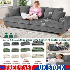 Modern 4 Seater Corduroy Sofa