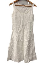 Kew White Dress Size 8 Sleeveless Knee Length Linen Lined Women’s