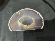Natural Agate Geode Half Druzy