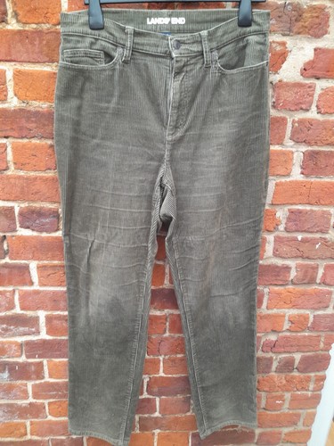 Ladies khaki corduroy trousers - khaki,