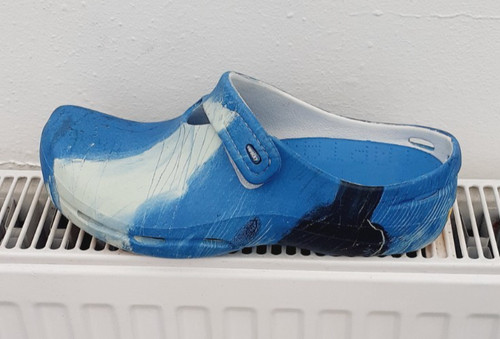 Wolky clogs blue white - pu, clogs.blue,white