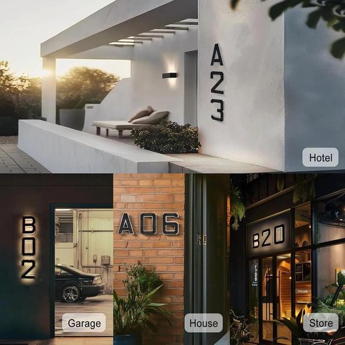 Solar led house numbers - numbers, &