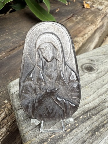 Silver sheen obsidian - obsidian, mother