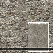 5 x SHEETS OLD STONE WALL BRICK PAPER N GAUGE 1:148 MODEL RAILWAY TX220-N