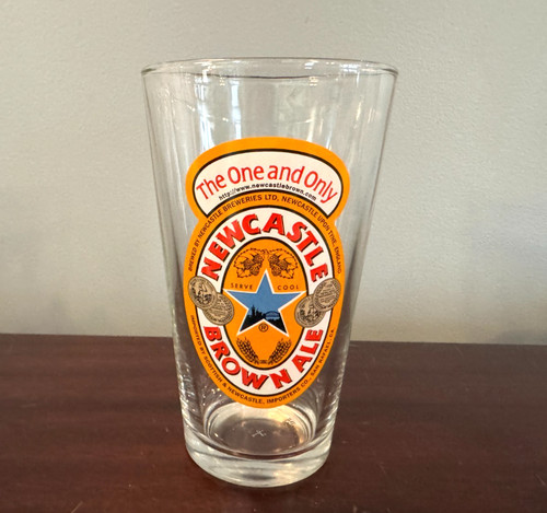 Newcastle brown ale pint glass - pint,