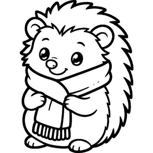 Hedgehog wrapped scarf - wrapped, scarf'