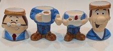 Tetley Tea 1999 Gaffer And Crew Egg Cups X 4 Collectable Vintage  
