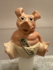 Vintage NatWest Piggy Bank - Baby pig ‘Woody’  with original  NatWest stopper
