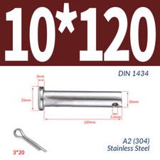 6MM 8MM 10MM Clevis Pin 304