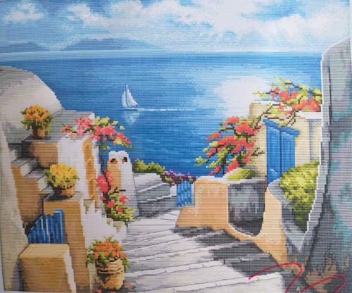 Blue santorini 14 count - -,