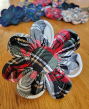 Scottish Tartan Fabric Flower