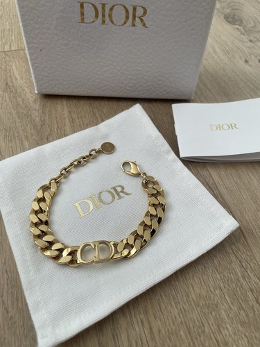 Dior gold tone curb chain - gold,