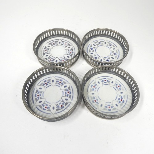 Coasters set vintage ceramic - coasters,
