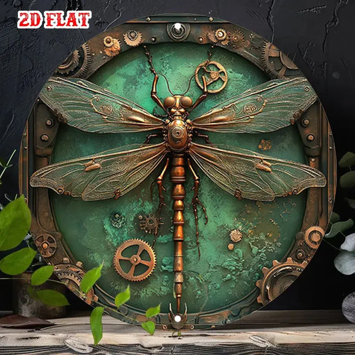 Steampunk dragonfly metal wall - dragonfly,