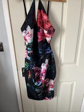 Lipsy London Floral Dress Women Size 10, Fitted Style