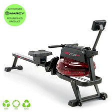 Hydro Water Rowing Machine Folding Compact Home Gym Rower Wheels LCD Marcy CFit