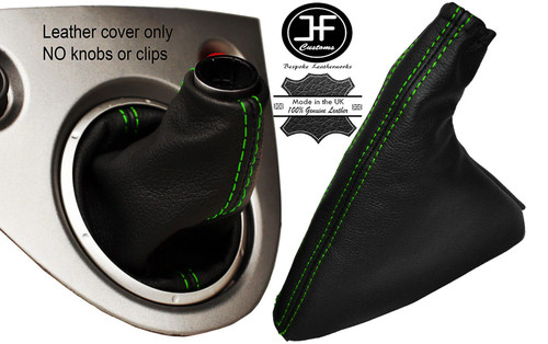 Green stitch leather - green,