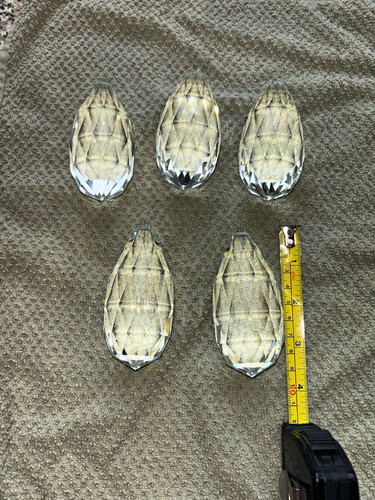 Clear faceted crystal - 5x,
