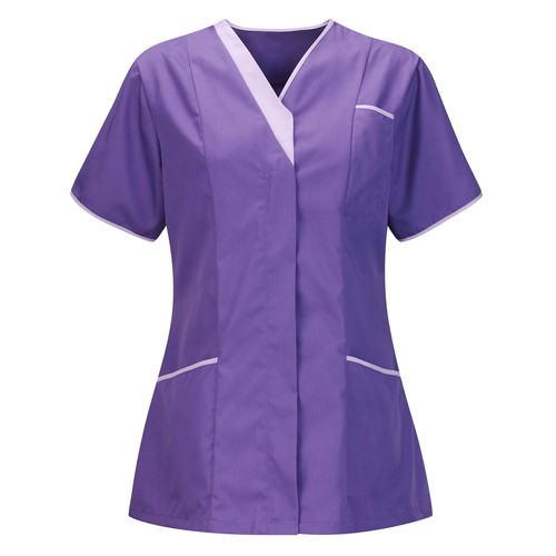 Ladies short sleeve neck - short, v