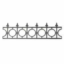 Dolls house fencing low black - dolls,