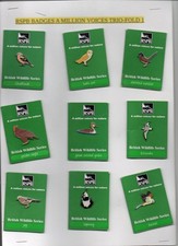 RSPB BADGES X 9 AMVFN RRER