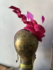 Shocking pink fascinator - shocking, with