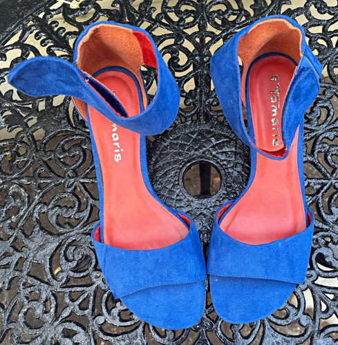 Tamaris women blue suede - tamaris, women’s