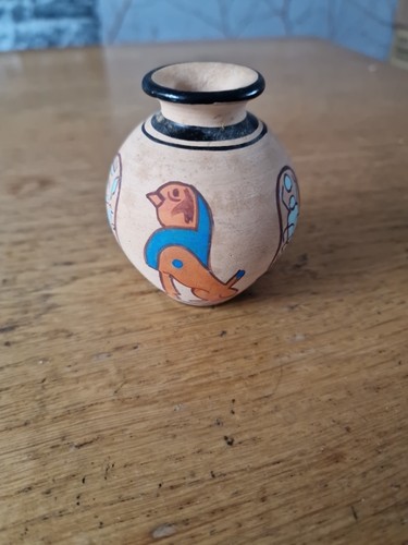 Hand painted egytian - painted, pottery