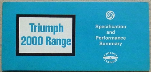 Triumph 2000 range salesman - triumph,