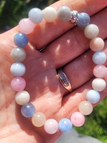 Mixed beryl crystal bracelet - beryl,