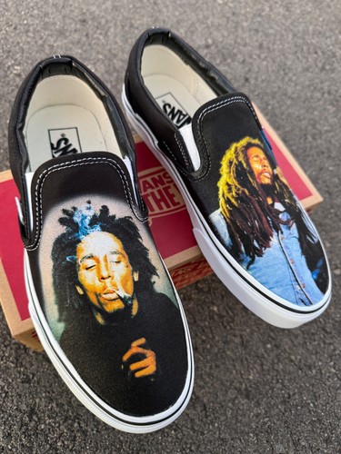 Customized bob marley vans - bob,