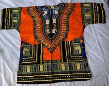Tangerine Orange Dashiki Shirt