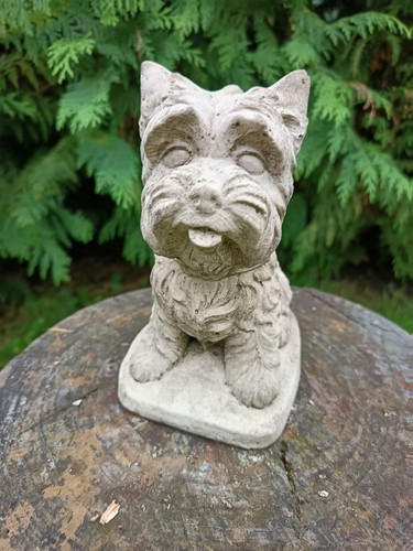 Scottie puppy stone garden - scottie,