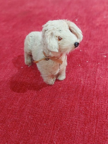 Antique doll puppy - antique,